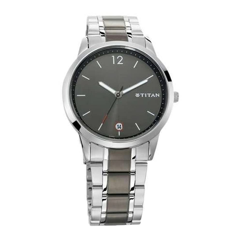 Titan Mens Timeless Style Analog Black Watch: Refined Anthra Dial and Metal Strap-NS1806KM01 (B07PZB5MSY) Amazon Price History, Amazon Price Tracker