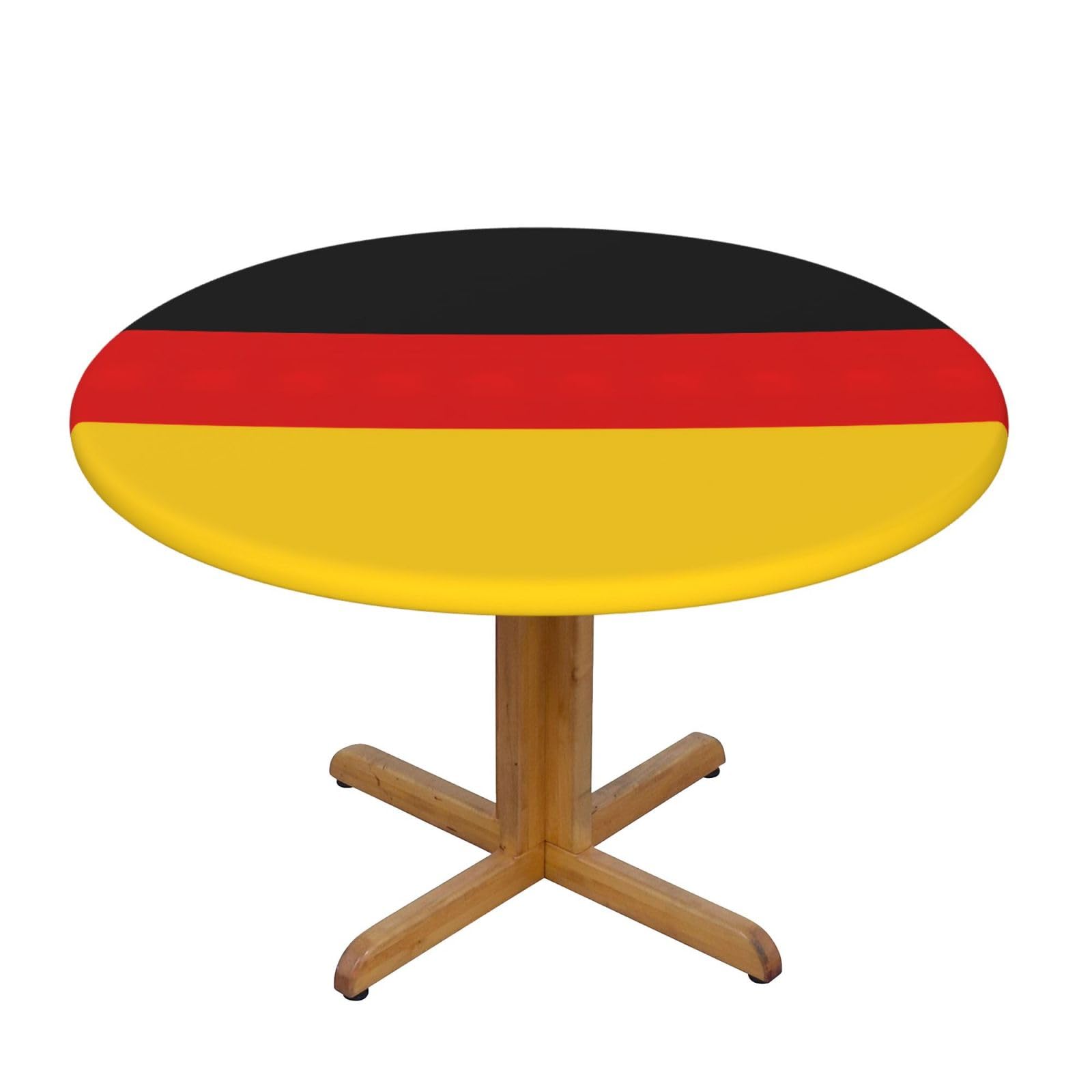 German Flag Print Oxford Wipeable Tablecloth Oil-Resistant Outdoor Table Cover Reusable Birthday Table Protector