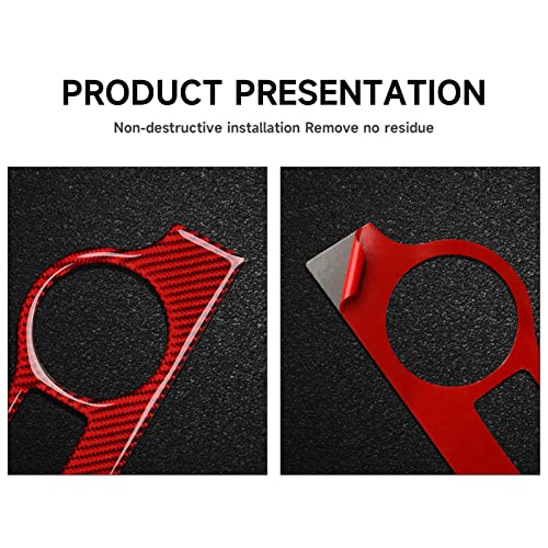 Image of Car Headlight Switch Control Decals for 2011-2023 Chrysler 300 / 300C / 300S / Limited /Touring /Base Accessories Carbon Fiber Interior Stickers