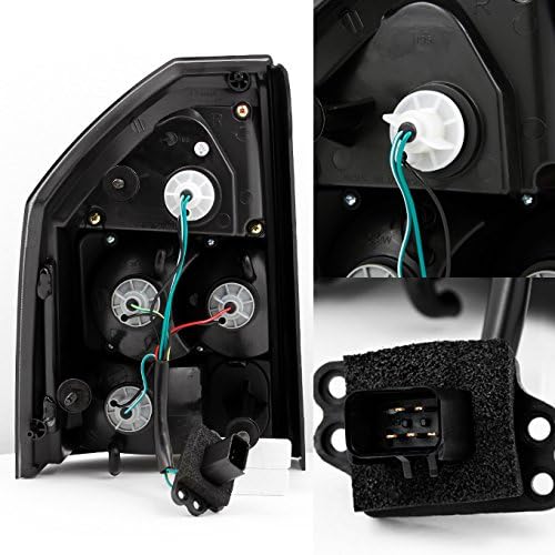 AKKON - For 2005 2006 2007 Chrysler 300 Black Smoke LED Tail Lights Brake Lamps Replacement Pair