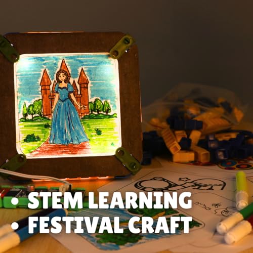 Image of WitBlox DIY STEM Light & Craft Kit for Kids |Build & Light Up Artwork|3 Free Class| Birthday Gift|Electronics| School Science Project |LED Project for Boys & Girls (Age 6+)