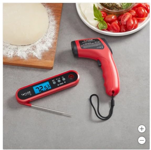 Digital Thermometer Bundle, Laser Infrared Surface & Instant Read, IPX7 Waterproof, Wide Temperature Range -58°F to 716°F‼️light dirt‼️