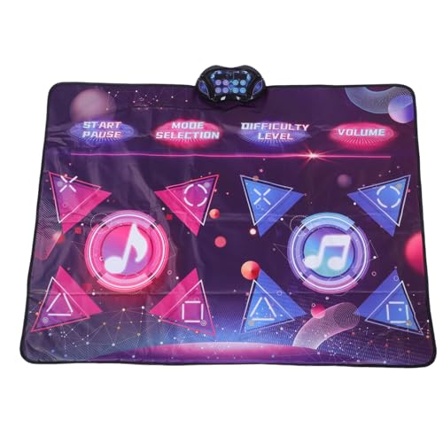 ZAICOLER Alfombra de Baile Electrónica de Juguete con 8 Modos de Juego, Juego Interactivo de Doble Jugador para Niños, Almohadilla de Baile Musical Fácil de Usar para Mejorar Las Habilidades