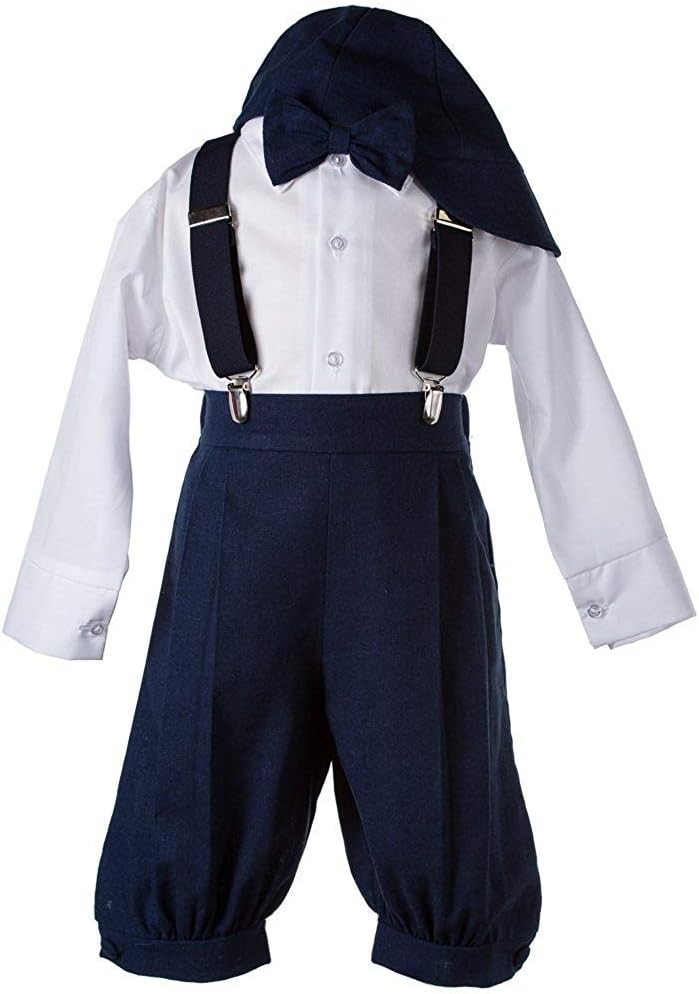 iGirlDress Little Boys' Suspender Linen Knickers with hat Sizes 3-6 mos-5