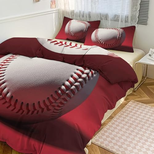 Couette grand lit avec motif de baseball pour éviter le linge de lit terne
