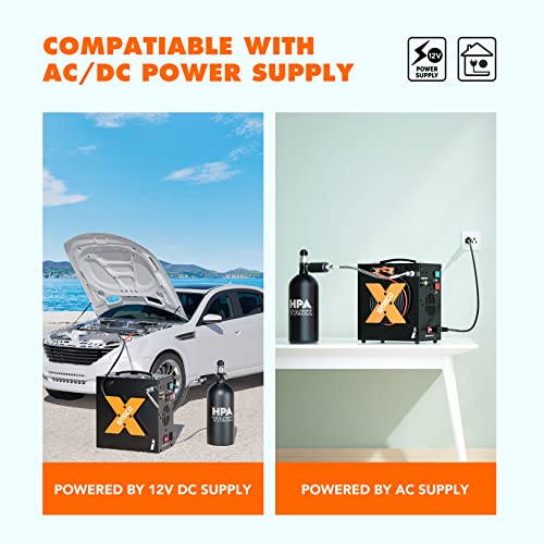 Pcp Air Compressor 4500Psi/30Mpa High Pressure Air Compressor For Paintball/Scuba Tank, Oil-Free & No-Noise & Auto-Shut Off Air Compressors For Air Rifle/Pcp Air-Gun, Powered By 12V Dc Or 110V-220V Ac #TOP3