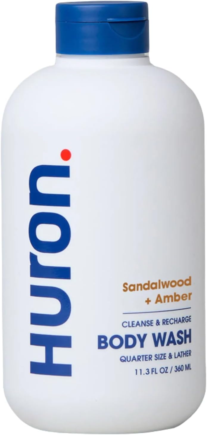 - Body Wash for Men and Women Hydrating Daily Cleanser with Sandalwood + Amber Scent, Moisturizing Shower Gel, non-toxic, Phthalate-Free Clean Ingredients for Men, 11.3 Fl oz