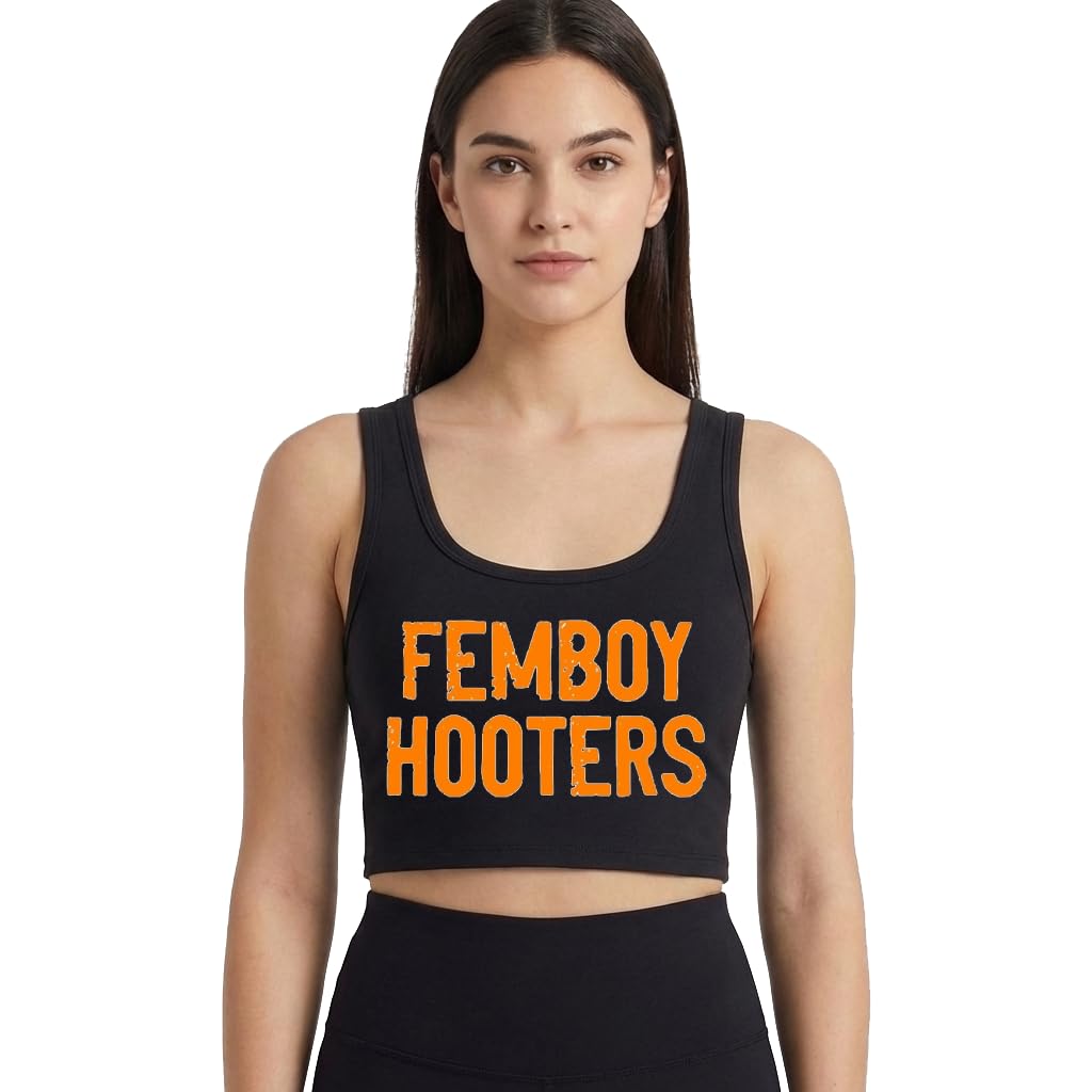 I Love Femboy Crop Top Women Cool Top Sleeveless for Girls Vest Black-image-44