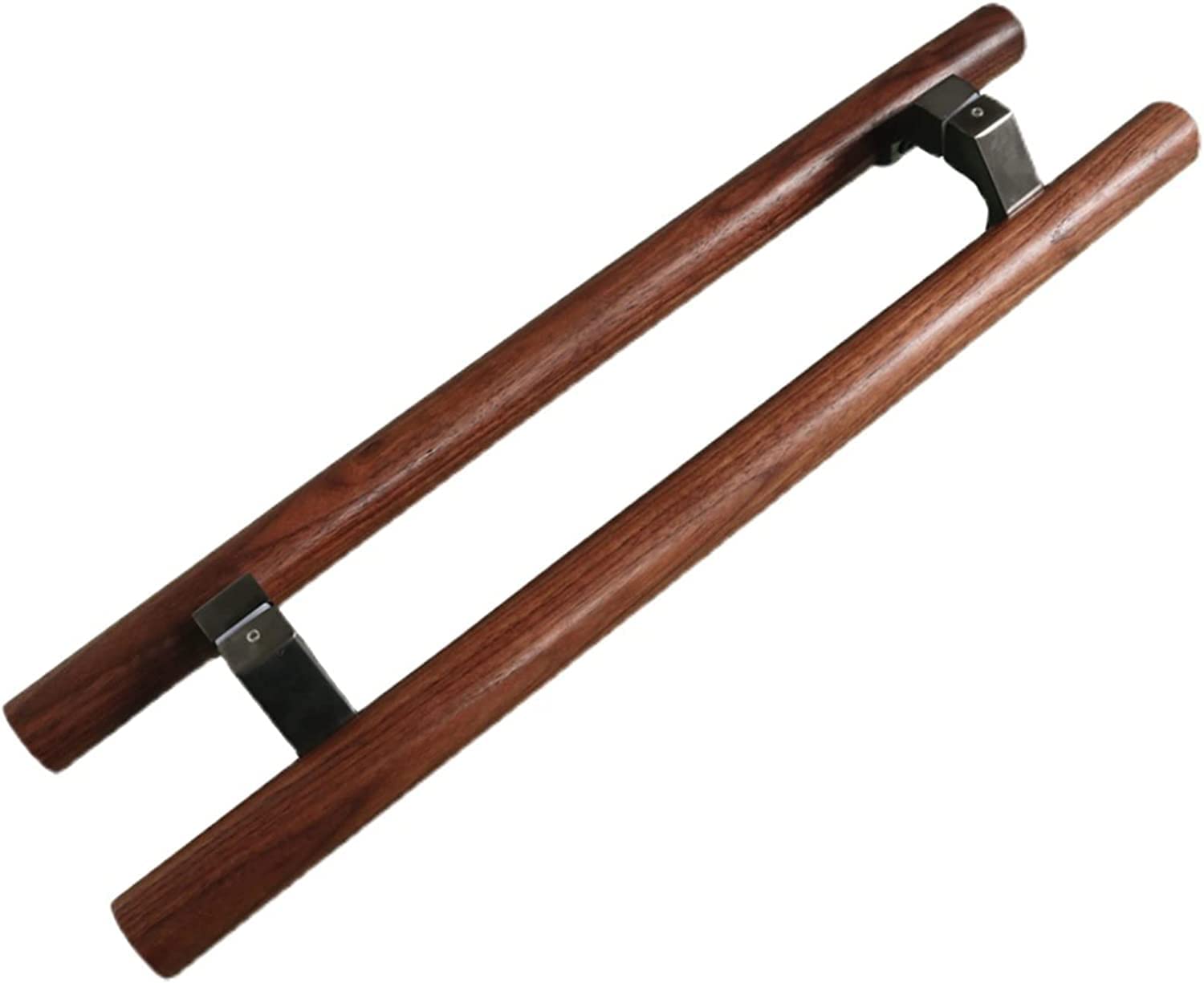 Poignée en bois de noyer noir pour porte de grange contemporaine haut de gamme