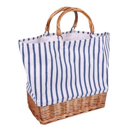 Sac de shopping quotidien bleu en coton lin pour alléger vos déplacements