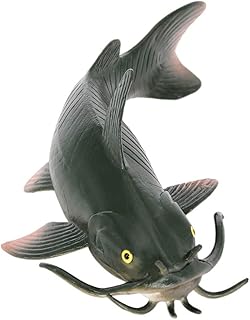Gadpiparty Fake Catfish Model Fake Fish Plastic Fish Toy Artificial Catfish Figurines Imitated Catfish Ornament Fish Playset Fish Cake Topper Children Toy for Home Decoration, Brown