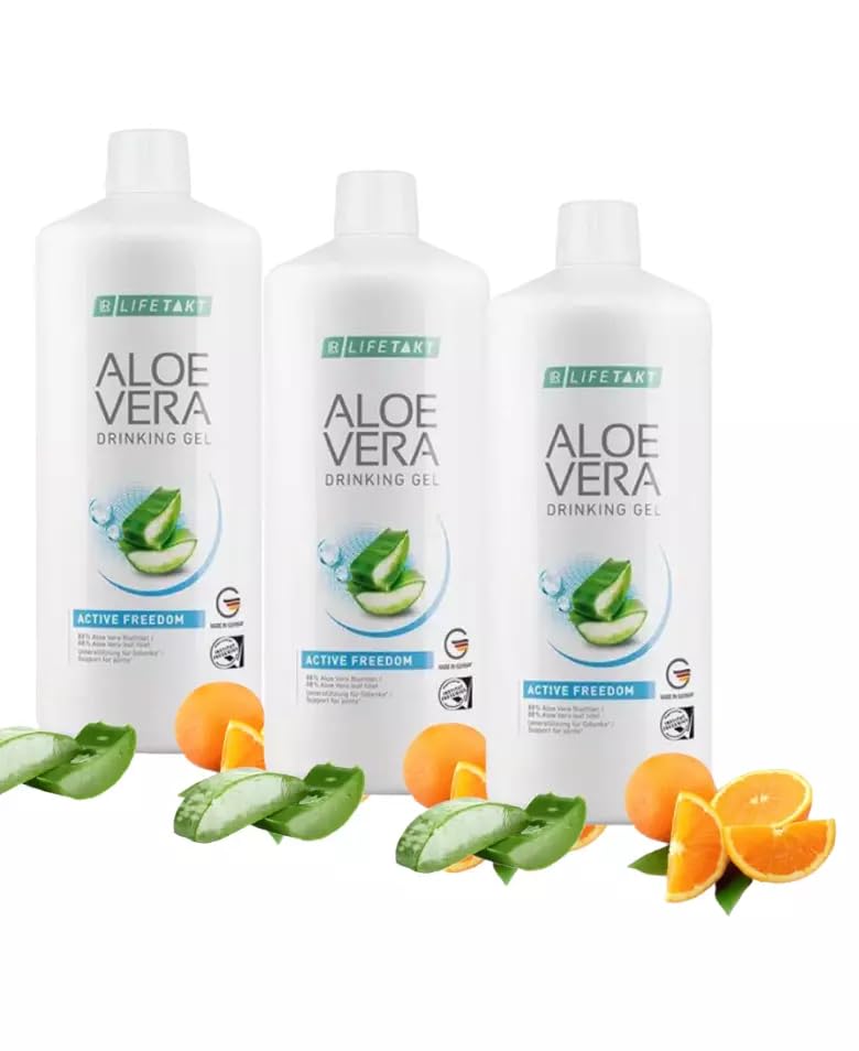Amazon.com: LR Lifetakt Aloe Vera Drinking Gel Active Freedom Health Care  Women Men Drink Every Day Natural Treatment Set of 3-1000 ml./33.3 fl.oz :  Health & Household