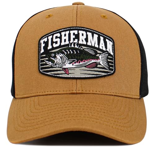 Image of KBETHOS Outdoor Hunting Fishing Lake Life Tactical Distressed Baseball Cap Dad Hats Adjustable Unisex