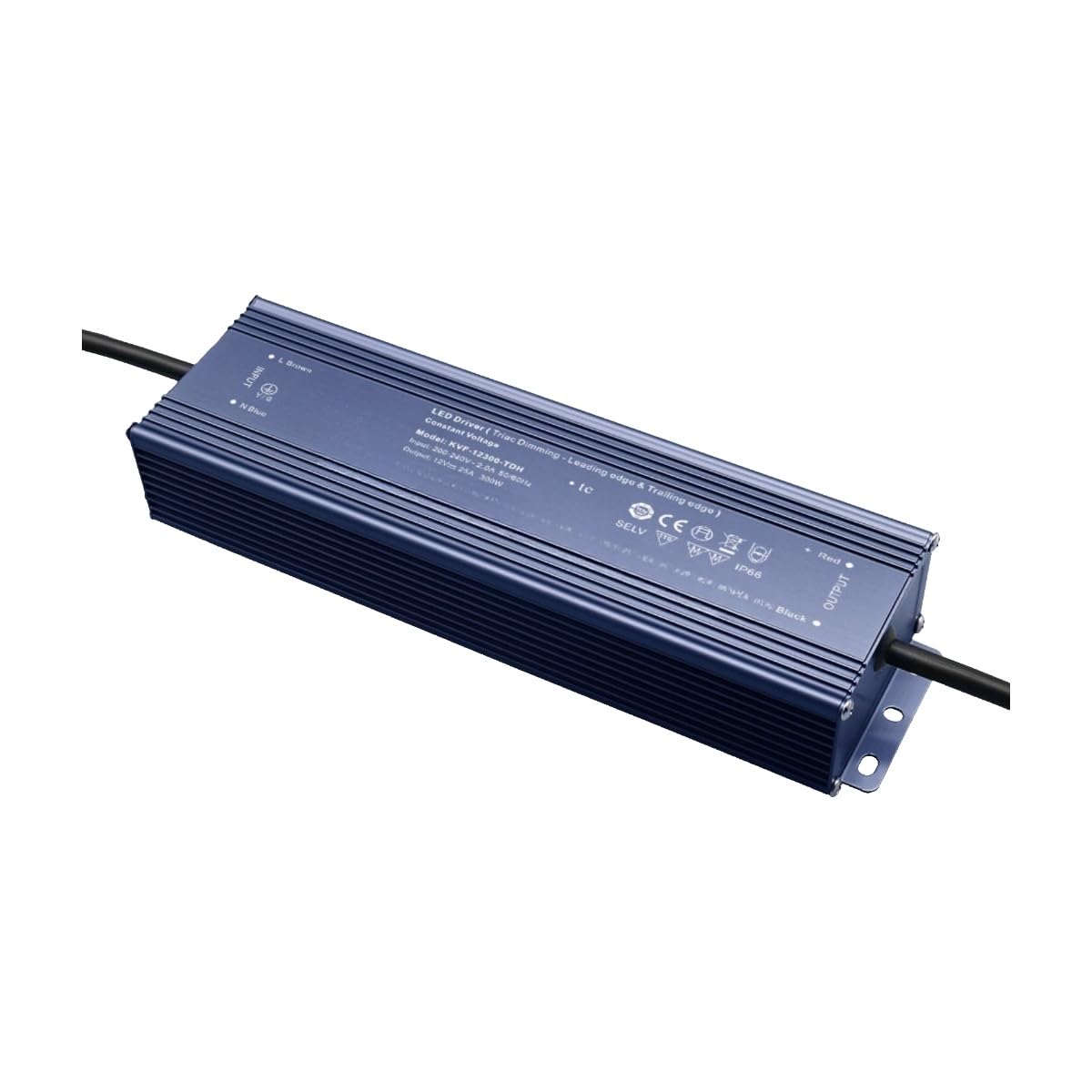 Transformador de tira luz, fuente alimentación controlador LED regulable, carcasa aluminio 360w, refrigeración(360W 12V)