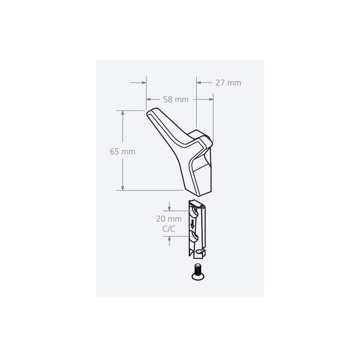 Schwinn Z337 Hook, Matte Black