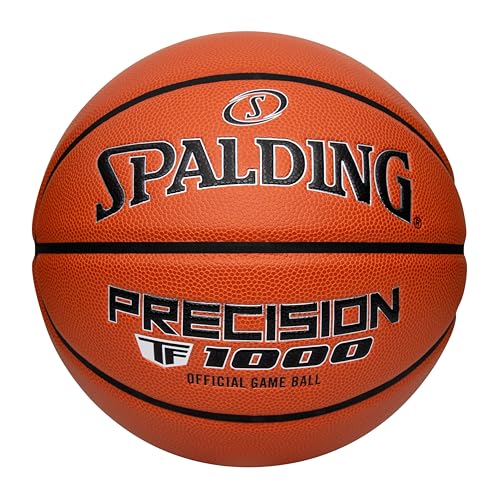 Spalding Precision TF-1000 Indoor Game Basketballs, Dry Grip Microfiber Composite Cushioned Cover, High School Approved - Size 7, 29.5'