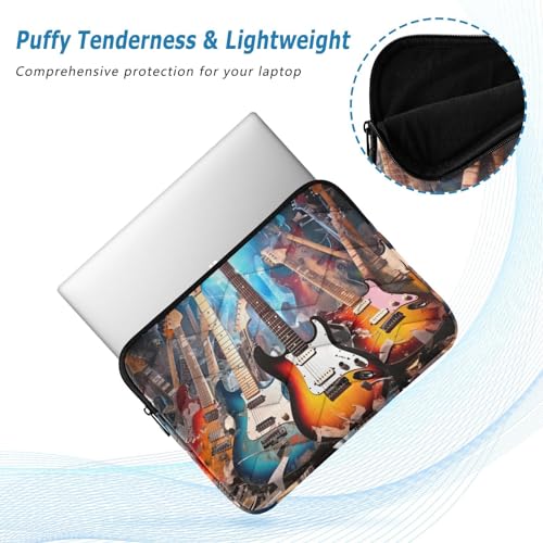 Funda para portátil 13-14 pulgadas impermeable con patrón guitarras miniatura 5