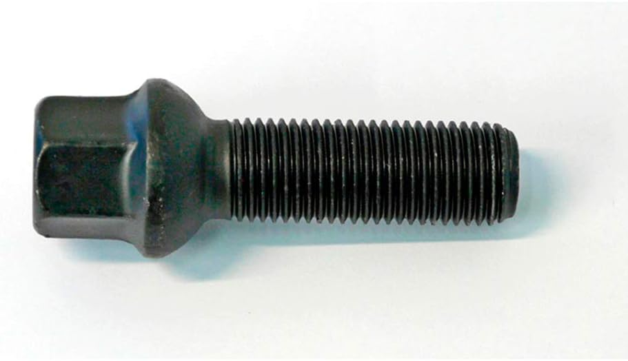 H&R B1453803 Wheel Bolt Round-Head R13 M14x1.50-Length 38mm-Black (e.g. Compatible with Audi, Seat, Skoda, VW)