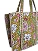 Quilted Cotton Tote Bag for Women | Handmade Floral Printed Shoulder Bag | Lightweight Reusable Shopping & Travel Tote with Long Handles for Daily Use #3