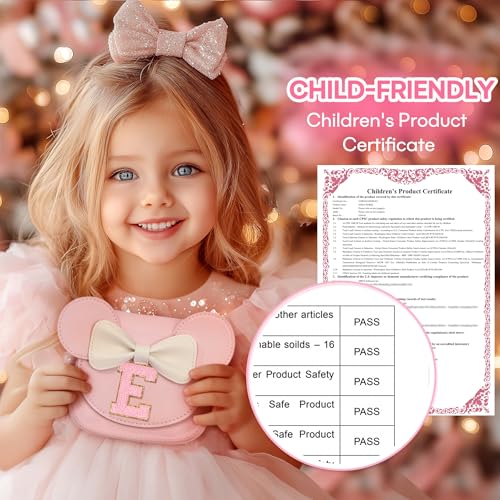 mibasies Toddler Purse for Girls - Little Kids' Gifts: Mini Mouse Ears Bow Purse (Pink)2