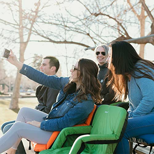 Driftsun Extra Wide Deluxe Reclining Stadium Seat, Bleacher Chair With Back Support, Folding Sport Chair Reclines Perfect For Bleachers Lawns And Backyards, Expanded Width (2 Pack, Gray) #TOP7