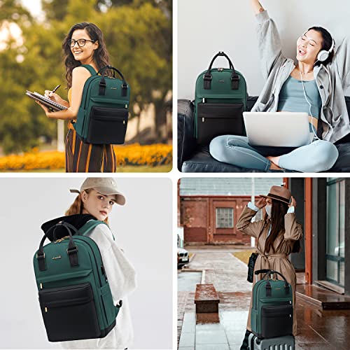 Image of LOVEVOOK Laptop Backpack for Women Girls, 15.6 Inch Waterproof Computer Backpack Student School Cute Bookbag Computer Bag