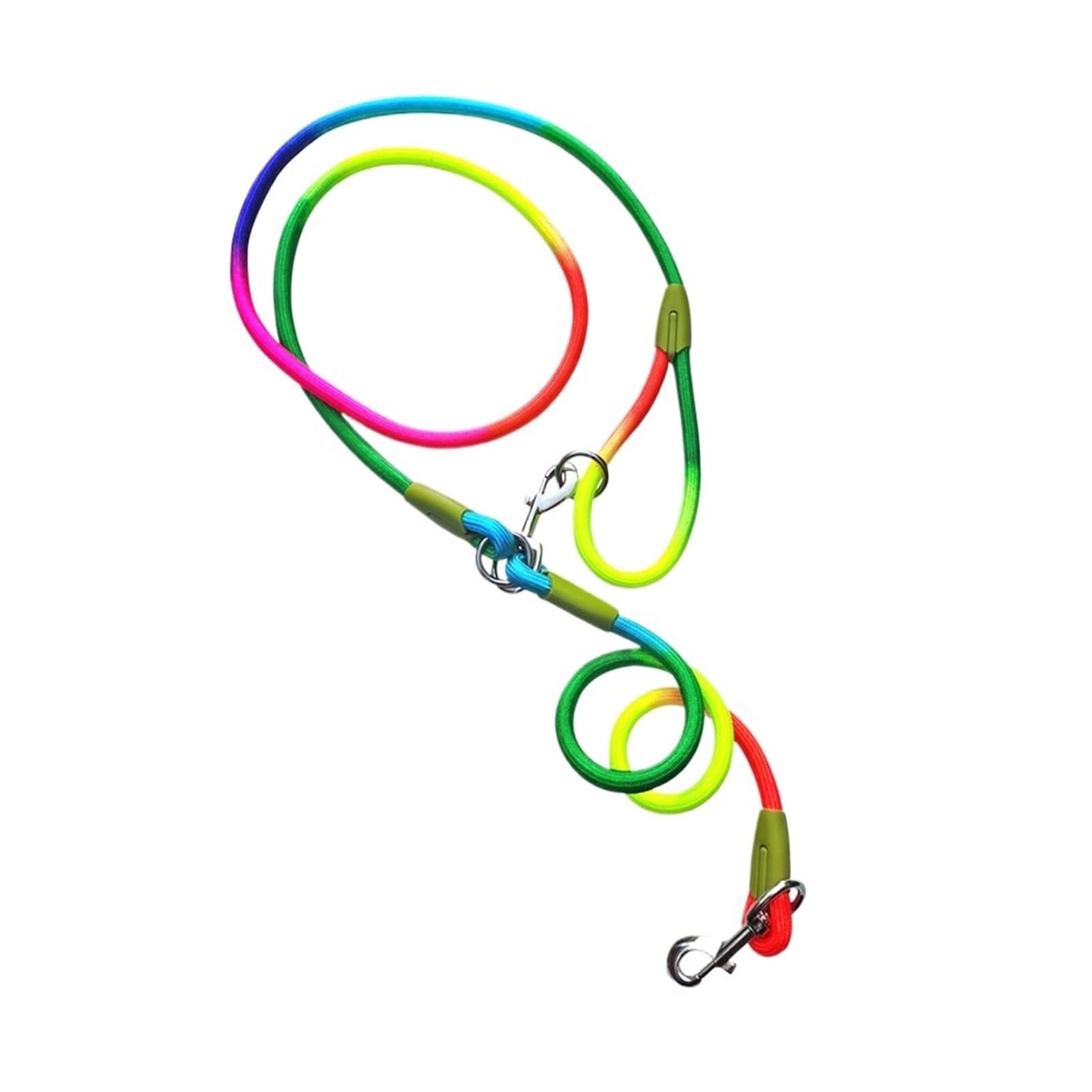 Nylon Pet Dogs Chain Traction Rope Leads for Running Dog Walking Free Hands Rope Chain for Small Large Dogs pour la Marche, la randonnée, l'entraînement, Le j(Colourful,1.0CM 240CM)