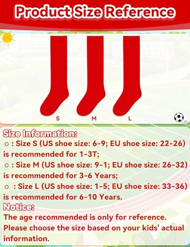 Image of Olreco Kids Soccer Socks Toddler Baseball Socks 3D Heel Youth Softball Sock for Girls Boys Football Accessories Cotton