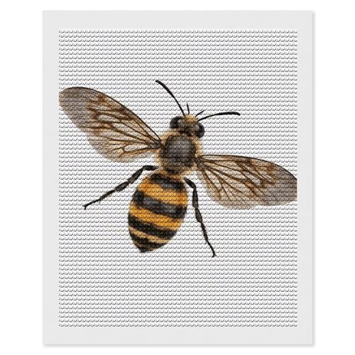 Kit broderie diamant abeille pour décoration murale salon et atelier relaxation à la maison