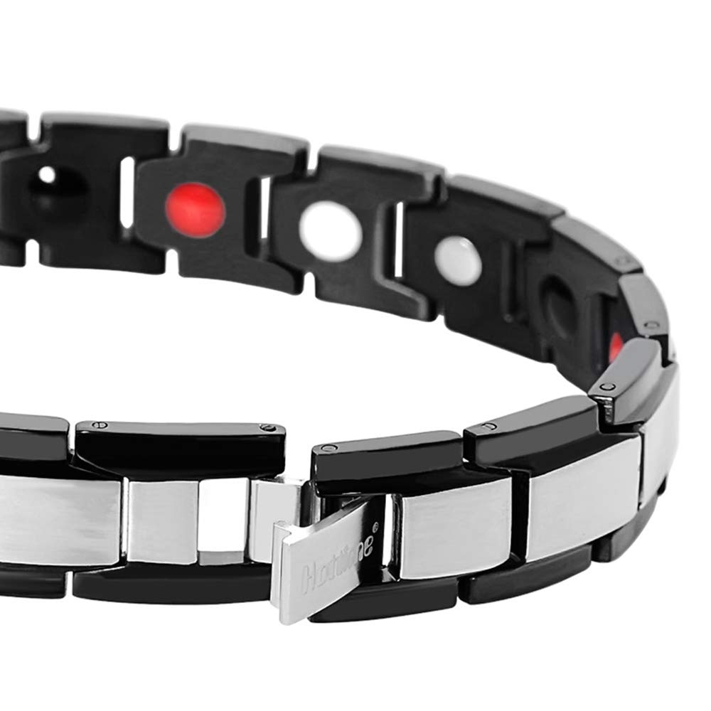 Armband Titan Stahl, Bio-Elemente Therapeutische Energieheilung, Schmerzlinderung, Valentinstag, Black