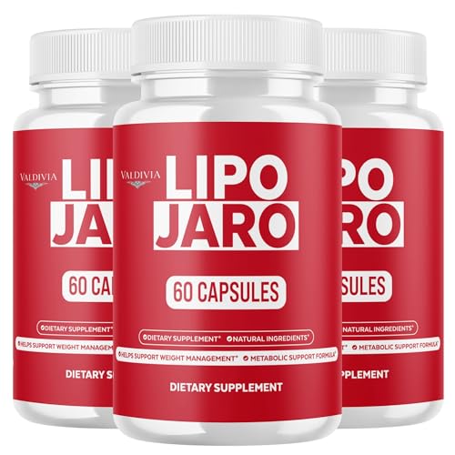(3 Pack) Lipojaro Capsules Official Lipo Jaro with Natural Ingredients Advanced Formula Health and Wellness Formula Vitamin Max Strength Active Lifestyle Multivitamin Supplement (180 Capsules)