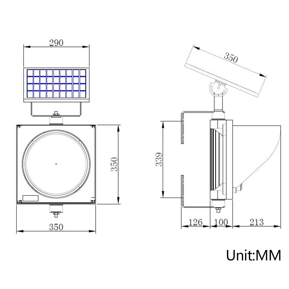 DNGXAOYA Wireless Remote Control Solar Traffic Signal Light,Two-Color Industrial Traffic Signal, Red-Green, Automotive and Pedestrian Wayfinding, IP65 Waterproof,Lane Indicator,for Toll Booths, Roads