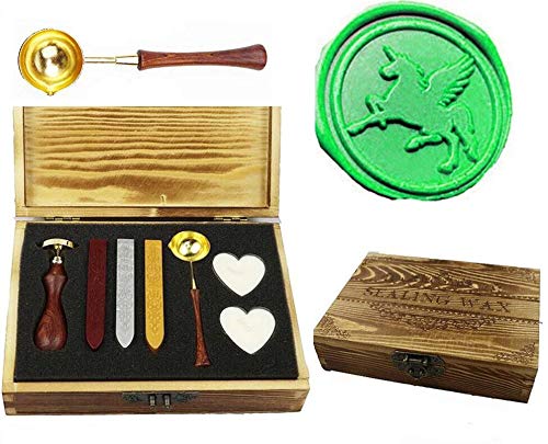 Kit cachet cire d'étanchéité avec cuillère et bougie en boîte cadeau