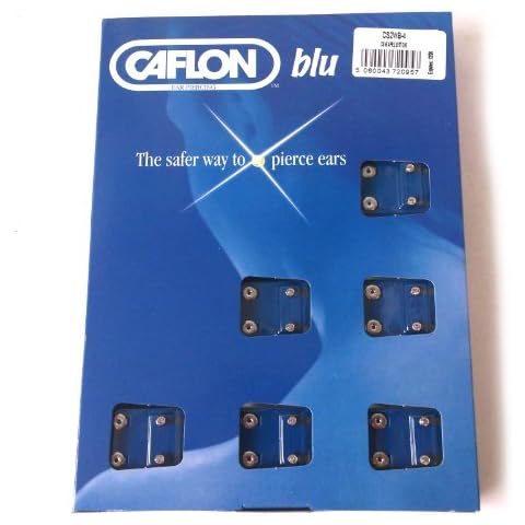 1 DOZ CAFLON SILVER TONE CRYSTAL EAR PIERCING STUDS Cover