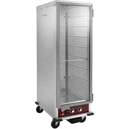 Kratos Full Size Commercial Insulated Holding and Proofing Cabinet | Holds 36 Full Size Sheet Pans | Mobile | Clear Door |120V, 1440W (28W-153)