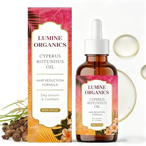 Lumine Organics Cyperus Rotundus Oil Cyperus Rotundus Oil for Hair Removal Reducing Body Hair Growth Moisturizes & Soothes The Skin 2 FLoz (1PCS)