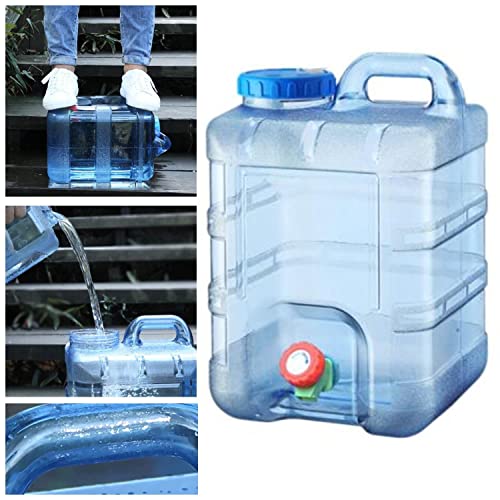 Image of 20 L Camping Water Container Portable Camping Can Water can for Travelling Travel Hiking Picnic Water Storage Containers Dispenser Barrel with Faucet Water Camper Outdoor (Blue, 20L)