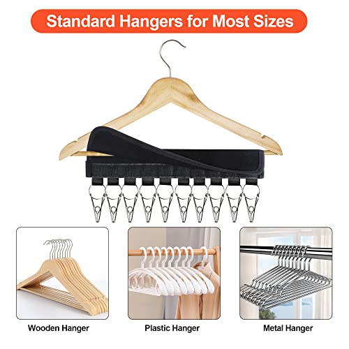 Hat Rack For Baseball Caps Hat Organizer Holder For Hanger & Room Closet Display, 2Pack 10 Hat Storage Clips For Hang Ball Caps Winter Beanie & Accessories, For Men, Boy Women Gift (2Pc Black) #TOP4
