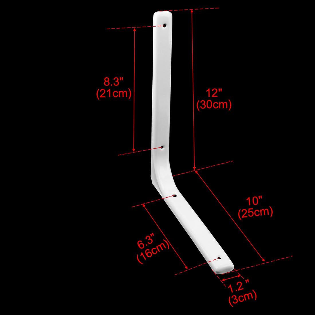 Metal Bedroom L Shaped Wall Hanging Brace Shelf Brackets Support 30cm x 25cm 2pcs White (id: 8ca 75c 2fb b03 d03