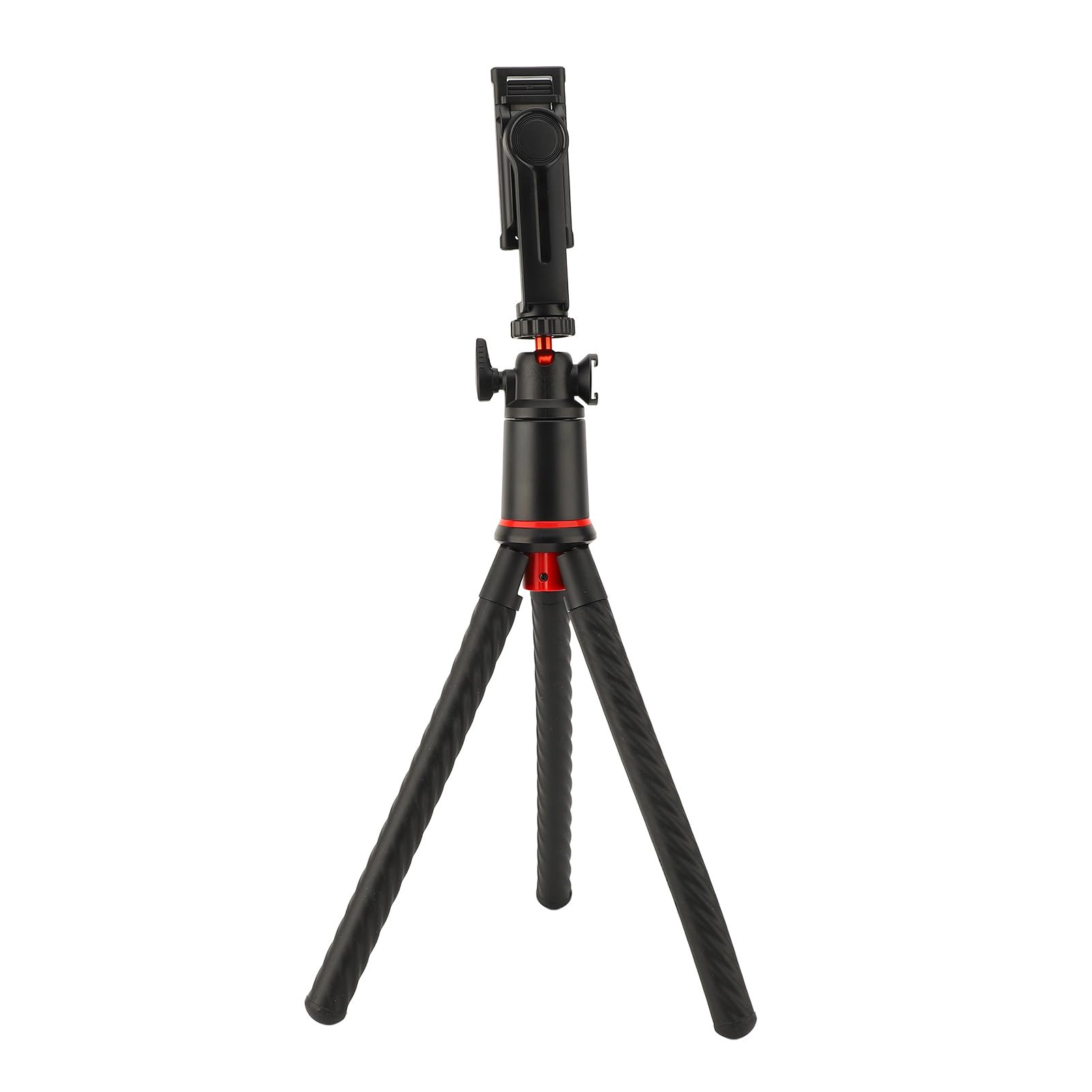 Treppiede flessibile multifunzionale per telefono per selfie live streaming, telecomando, lega di alluminio ABS stabile, portatile per foto di gruppo