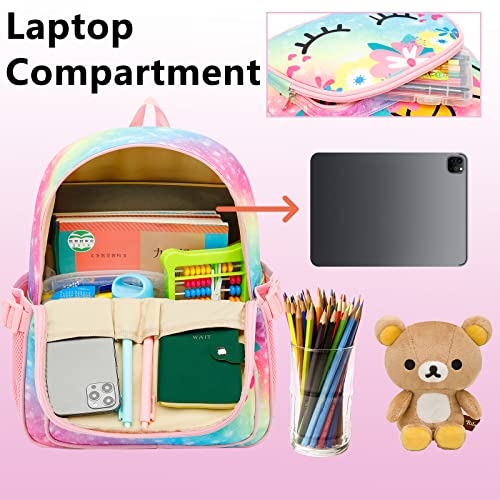 Image of Girls Backpack for Kids Elementary Bookbag Girly School bag Children Laptop Bag