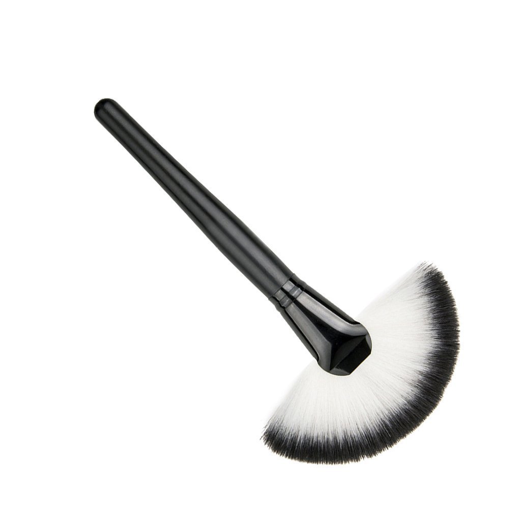 MR.THINDZ® Professional Fan Makeup Brush Single Soft Face Powder Foundation Blush Sector Fan-shaped Cosmetic Make Up Tool Pack of 1 Brush 1