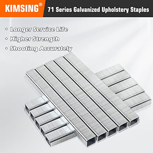 Kimsing 22 Gauge 71 Series 3/8-Inch Crown 3/8-Inch Leg Length Galvanized Upholstery Staples 10,000 Fine Wire Staples, Fasteners For Stapler, Staple Gun (1 Box) #TOP2