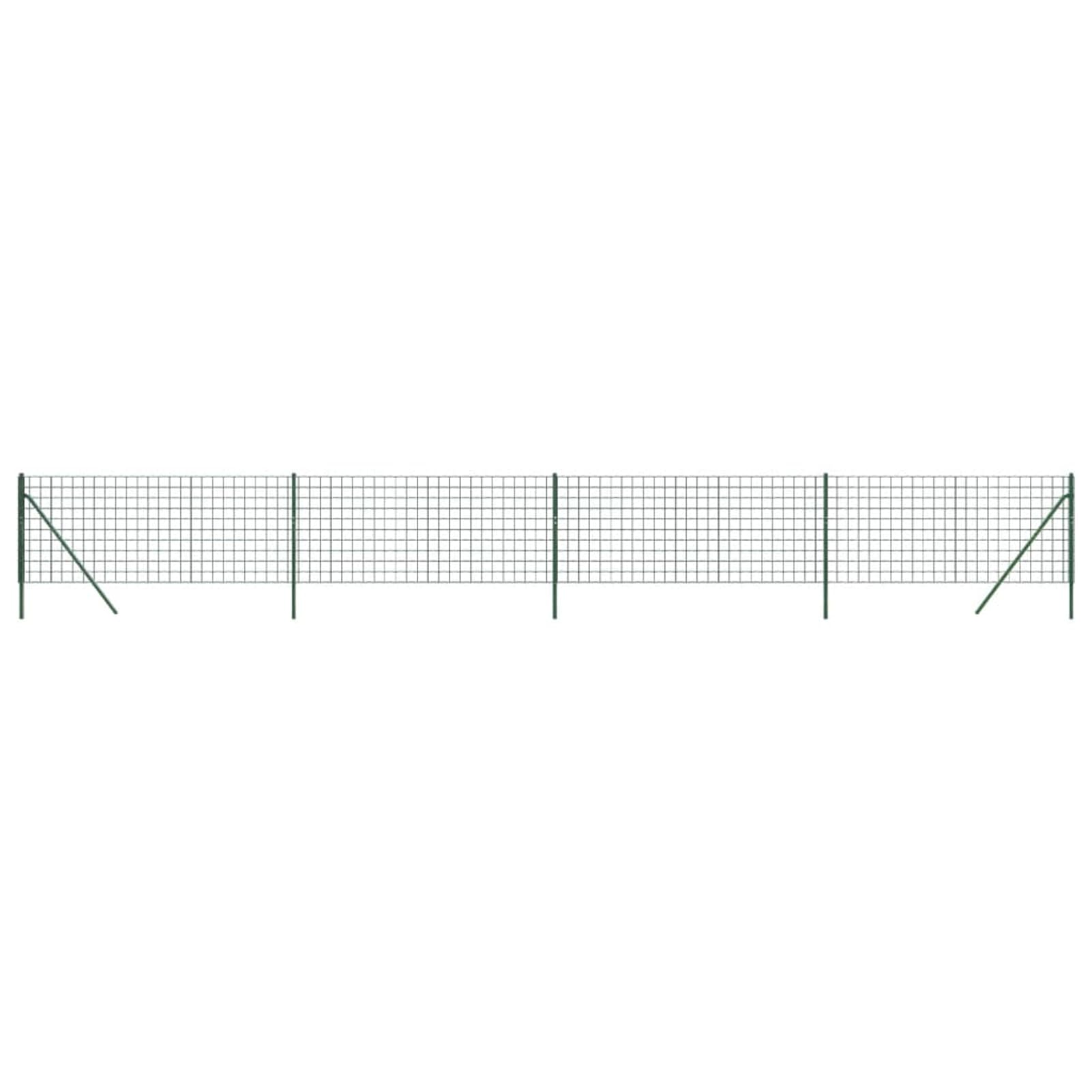 Homgoday Cerca de Alambre de Acero galvanizado Verde 1x10 m, Valla de Malla, Tensión Cerca Alambrada, Malla Metálica para Plantas y Animales, múltiples usos