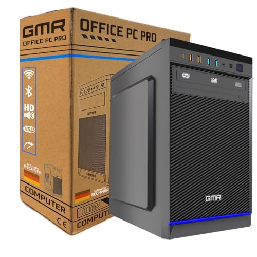 GMR Ultra i5 Office PC - Business Office Computer | 3 Jahre Garantie | 16 GB RAM | 512GB SSD M.2 | DVD±RW | USB 3 | Windows 11 Pro | WiFi-Bluetooth
