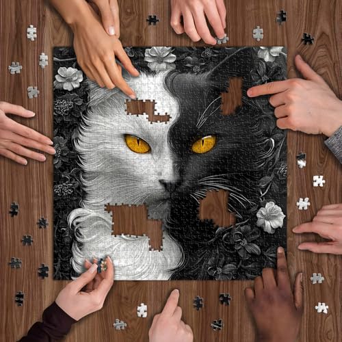 Rompecabezas Gato Yin Yang Animal 16+ Anos miniatura 6