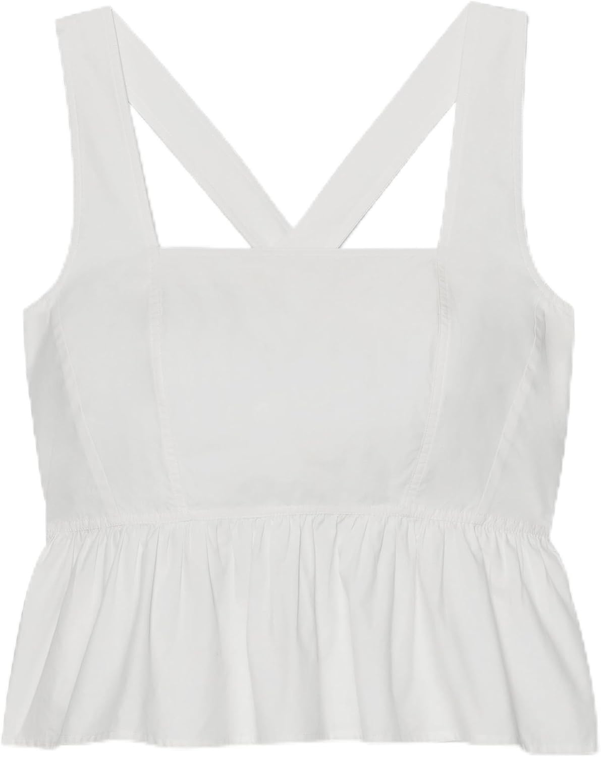 kate spade new york Women's Cross-Back Peplum Top