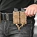 Pistol Double Magazine Holster, Double 9mm Mag Pouch,Velcro Wrap Belt Holder for 9MM/Glock/Single/Dual Stack Gun Magazines Pouches (Khaki)