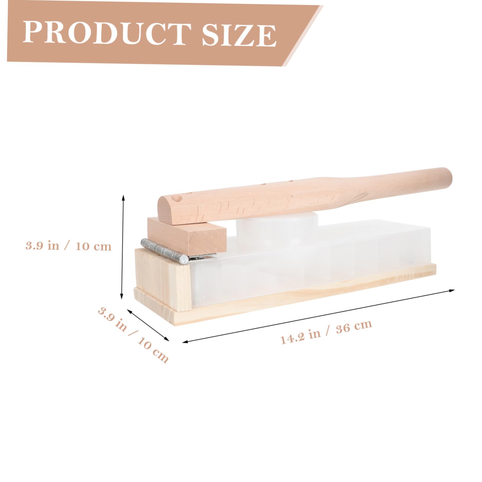 OKUMEYR Wooden Rice Cracker Mold Dumpling Skin Presser Bao Bun Dough Maker Kitchen Mold Dough Pressing Tool for Biscuits