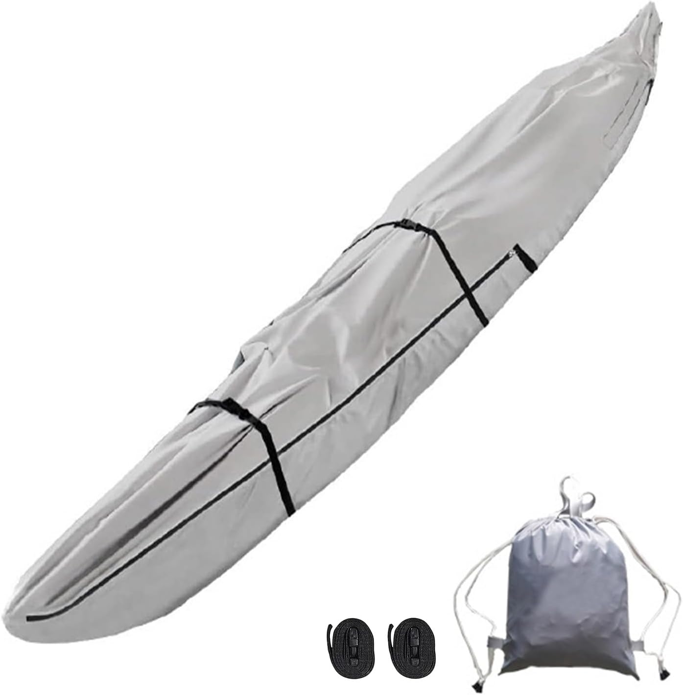 Kayak Covers for Outdoor Storage 18ft Canoe Cover,Kayak Cover Canoe Covers Trailerable 420D Oxford Waterproof UV Protection Boat Cover for 5.5m*1m Kayak Canoe Paddleboard, Gray Kayak Covers for Outdoor Storage 18ft Canoe Cover,Kayak Cover Canoe Covers Trailerable 420D Oxford Waterproof UV Protection Boat Cover for 5.5m*1m Kayak Canoe Paddleboard, Gray